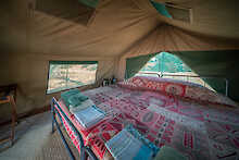 Zelt mit Doppelbett