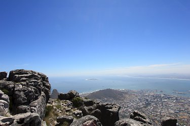 Blick auf Kapstadt vom Tafelberg aus