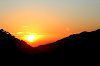 Sonnenuntergang in den Bergen