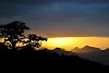 Sonnenuntergang in den Bergen