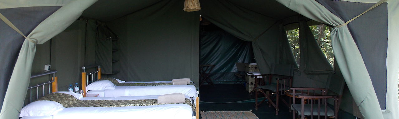 Zelt des Bukima Tented Camps