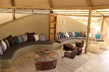 Die Lounge des Khwai Guest House