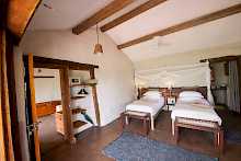 Twin Betten im Zimmer des Chobe Elephant Camp
