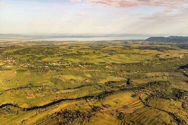 Blick auf die Landschaft bei Karatu