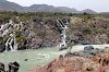 Blick auf drei Epupa-Wasserfälle