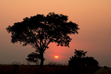 Sonnenuntergang in Sambia
