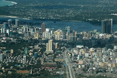 Blick auf Dar-es-Salaam