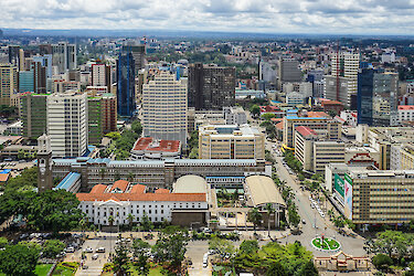 Die Skyline von Nairobi