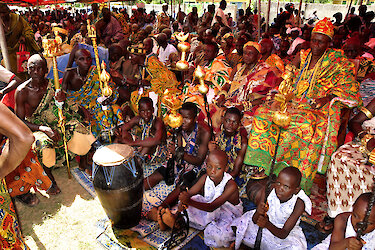 Auf dem farbenfrohen Millet Festival
