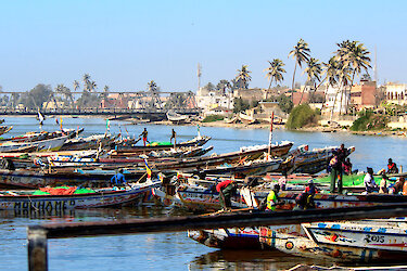 Ausblick auf senegalesischen See