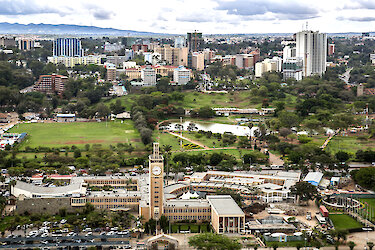 Luftaufnahme von Nairobi