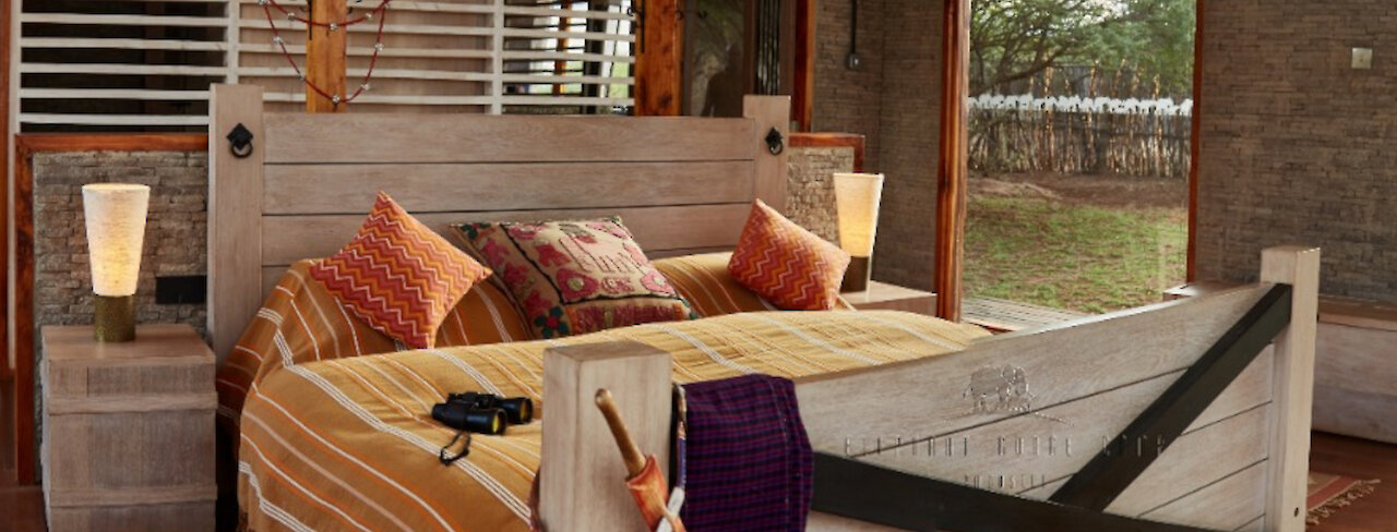 Ein Doppelzimmer im Elephant Gorge Camp