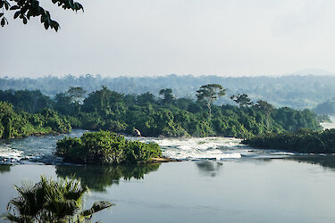 Stromschnellen des weißen Nils in Jinja, Uganda