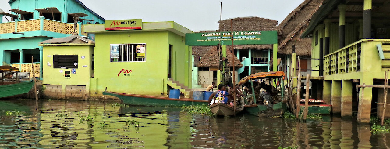 Auberge Chez M in Ganvie Zugang vom Wasser