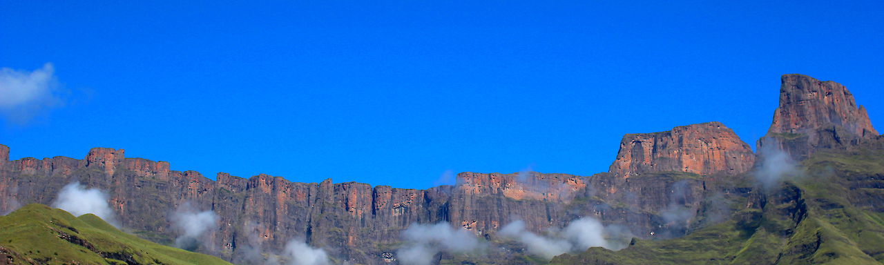 Im Amphitheater der Drakensberge. Südafrika