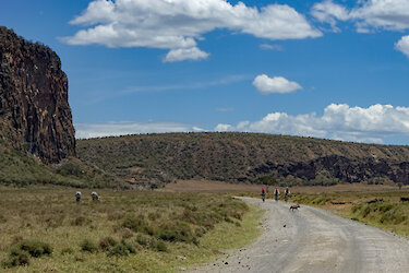 Radfahrer im Hell's-Gate-Nationalpark
