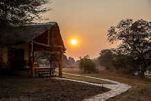 Kafue River Lodge bei Sonnenuntergang