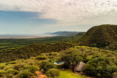 Blick über den Manyara-See