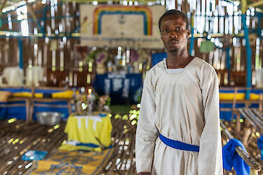 Teil der Andachtszeremonie