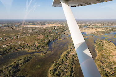 Rundflug im Okavango-Delta
