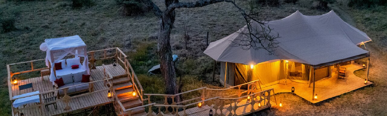 Olmara Camp am Abend im Serengeti-Nationalpark