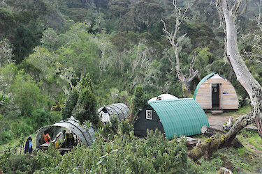 Außenansicht des Camps