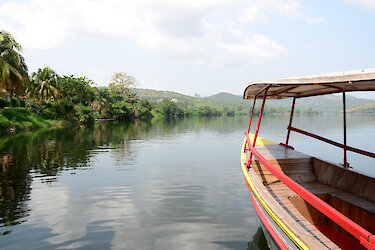 Boot auf dem Volta-See
