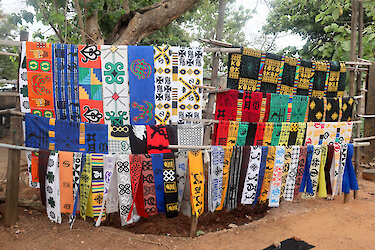 Tücher mit Ashanti Symboliken