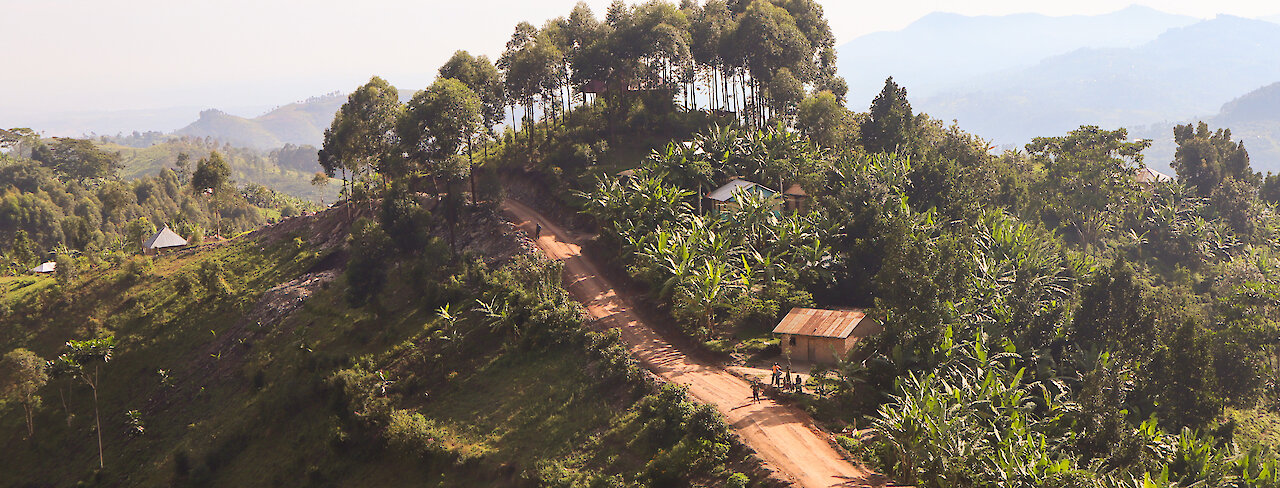 Straße im Hochland von Buhoma