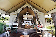 Camp Kalahari Blick ins Zelt