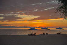 Sonnenuntergang am Strand der Pumulani Lodge