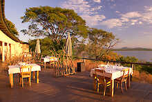 Terrasse der Pumulani Lodge