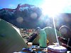 Frühstück im Barranco-Camp