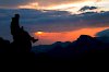 Sonnenuntergang beim Shira Huts Camp