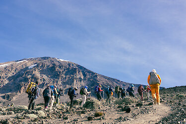 Aufstieg zum Gipfel des Kilimandscharos
