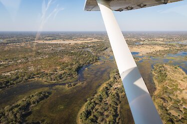 Vogelperspektive Okavango Delta