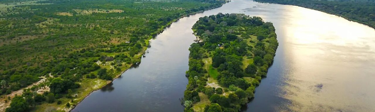 Chundu Island im Sambesi in Simbabwe