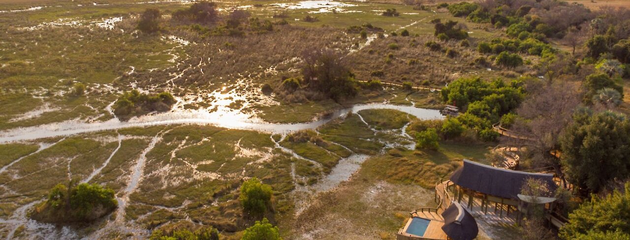 Camp Okavango Vogelperspektive Botswana