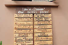 Menü im Somewhere Nice