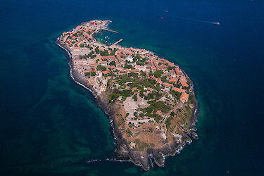 Luftaufnahme der Insel Gorée