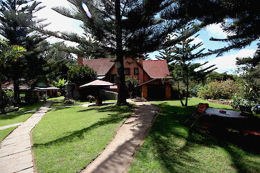 Außenansicht der Müllers Lodge