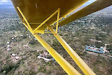 Tansania Tarangire View Camp Vogelperspektive aus Flugzeug
