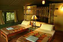 Kibale Forest Camp Zimmer mit zwei Einzelbetten