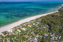 Zanzibar White Sands Strand und Meer Vogelperspektive