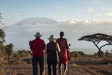 Mit Gästen auf Tour im Amboseli - Nationalpark und mit Blick auf den Kilimandscharo