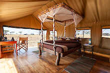 Mawe Tented Camp Ausstattung Schlafzelt