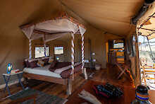 Mawe Tented Camp Ausstattung Schlafzelt mit Doppelbett