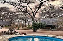 Pool im Tandala Tented Camp mit Blick auf den Ruaha Nationalpark