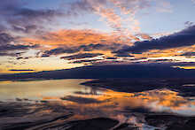 Africa Safari Lake Natron Camp Sonnenuntergang am Lake Natron