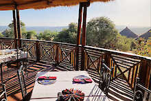 Africa Safari Maasai Boma Ausblick vom Restaurant